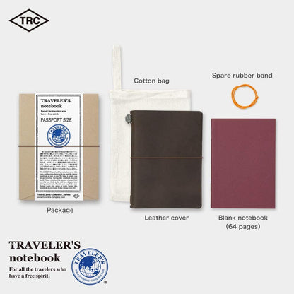 TRAVELER'S Notebook Brown《Passport Size》