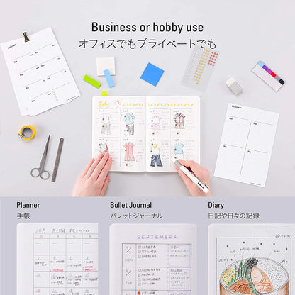 Stalogy 365 Days Grid Notebook B6 Black Bungu Vincent