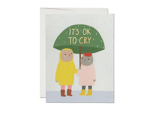 It's OK to Cry Sympathy Card · Red Cap Cards