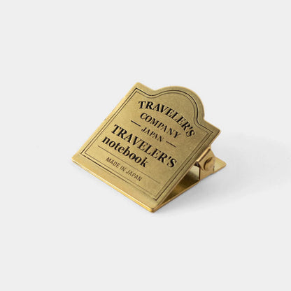 TRAVELER'S Notebook 030 Brass Clip TRC Logo