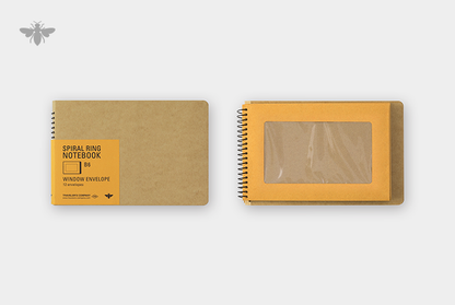 TRC B6 Spiral Ring Window Envelope Notebook